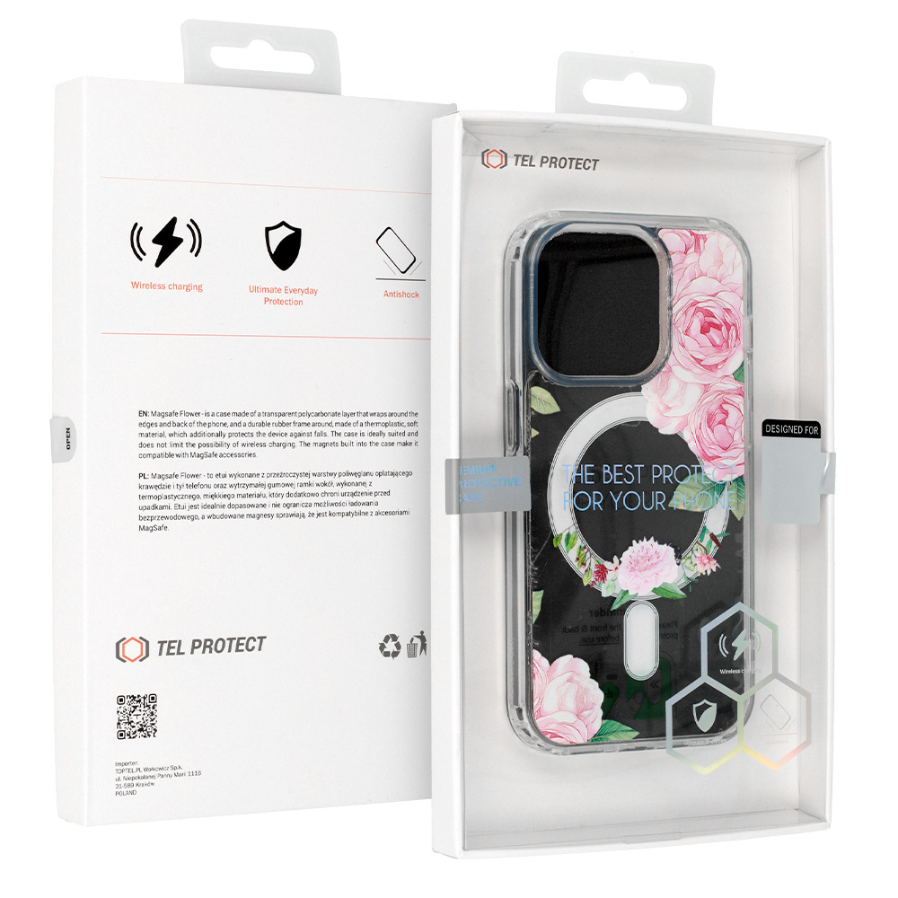 Tel Protect Flower Magsafe do Iphone 15 wzór 1