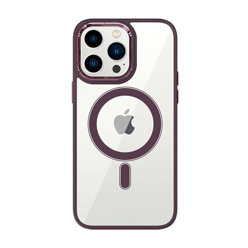 Tel Protect Magnetic Clear Case do Iphone 15 Pro Wiśniowy