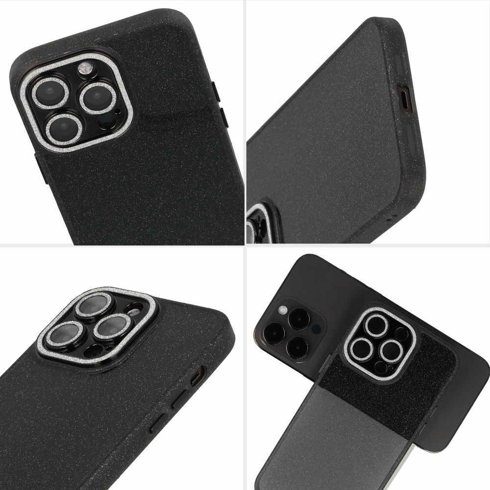 Liquid Glitter Camera Case do Iphone 13 Pro Max czarny