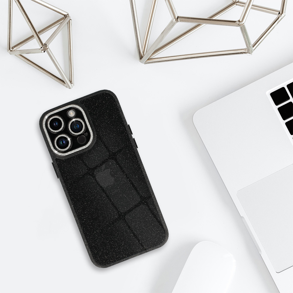 Liquid Glitter Camera Case do Iphone 13 Pro Max czarny