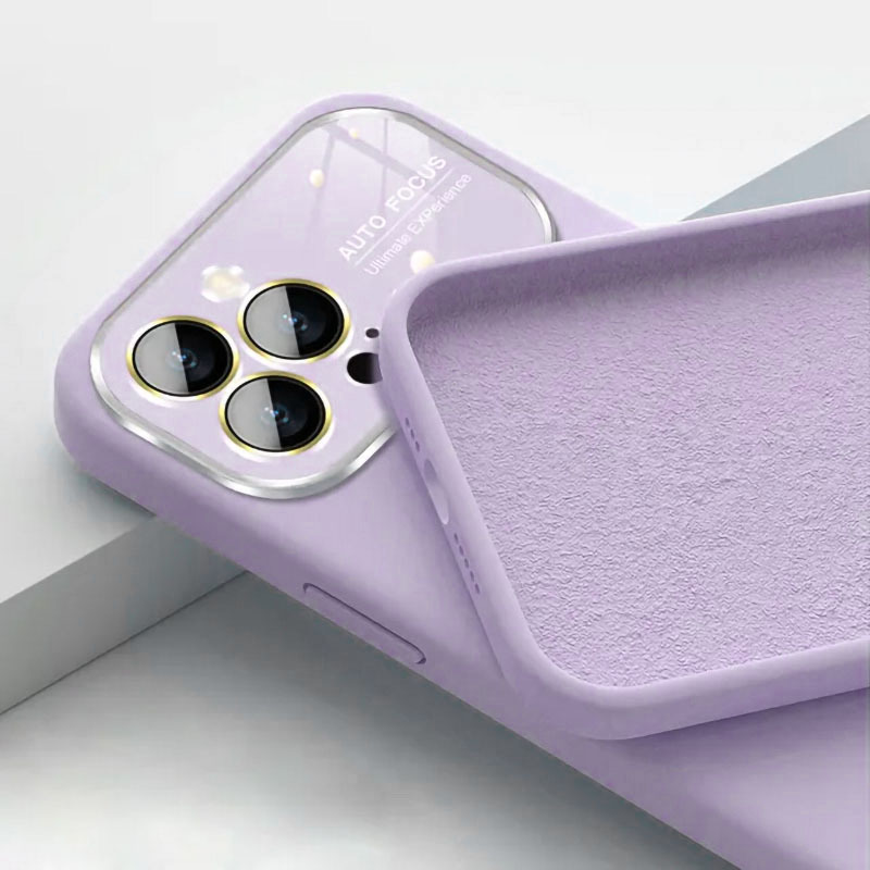 Soft Silicone Lens Case do Iphone 13 Pro jasnofioletowy