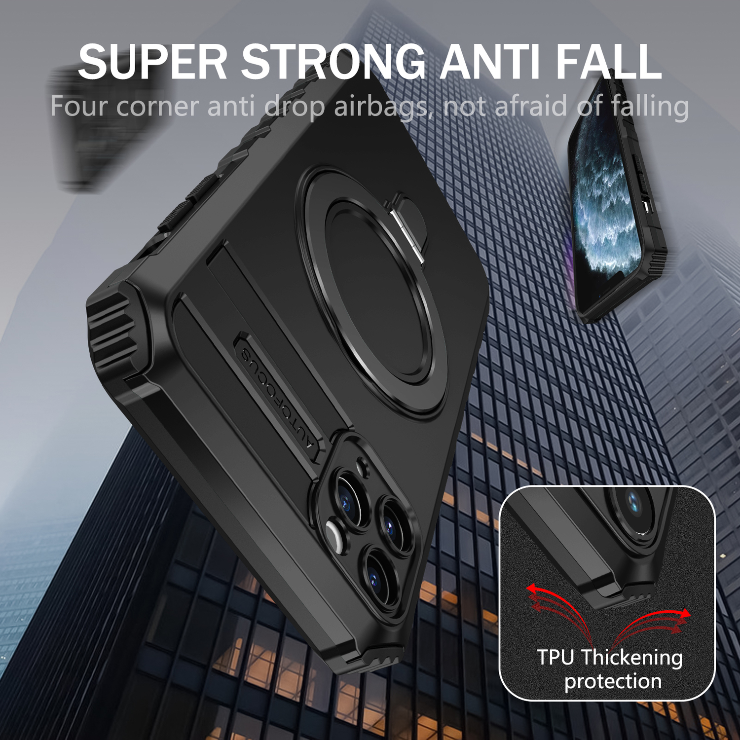Tel Protect Armor Magsafe Metal Ring Case do Iphone 11 Pro czarny