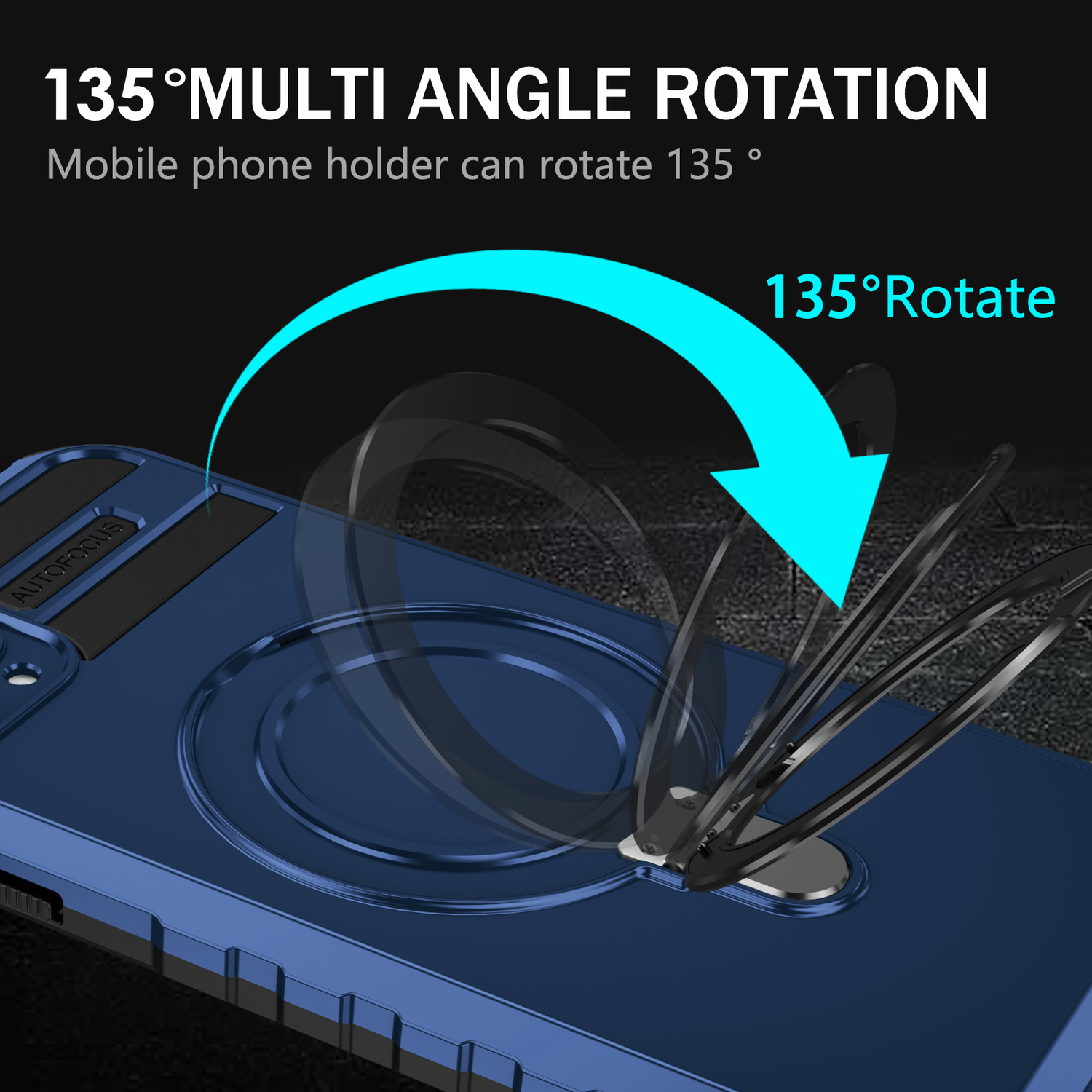 Tel Protect Armor Magsafe Metal Ring Case do Iphone 11 Pro niebieski