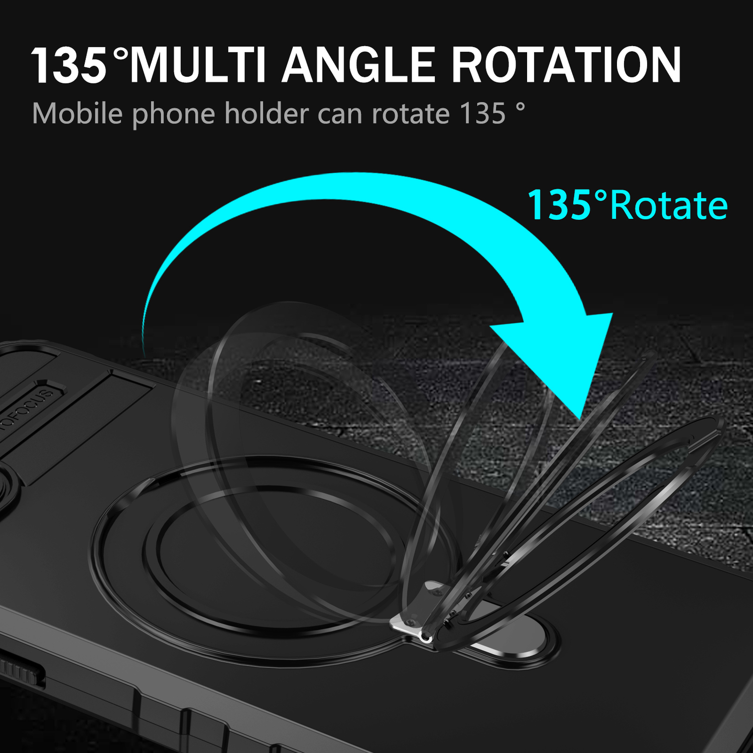 Tel Protect Armor Magsafe Metal Ring Case do Iphone 14 czarny