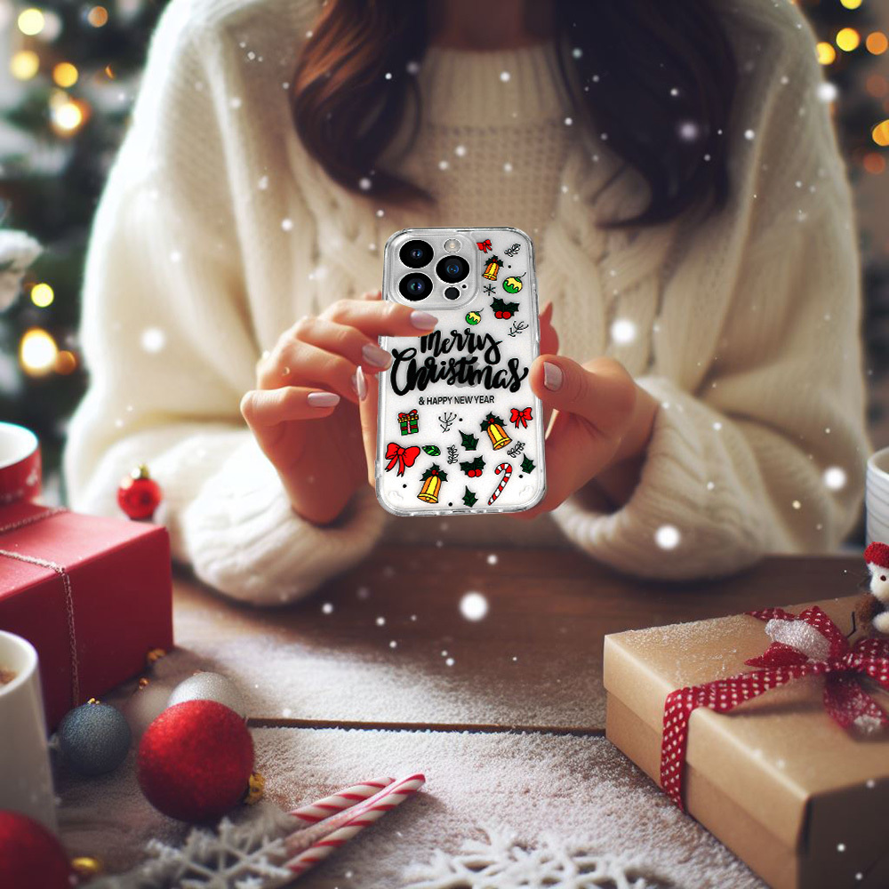 TEL PROTECT Christmas Case do Iphone 13 Pro Max Wzór 3 Clear