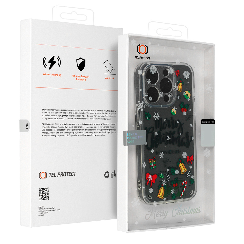 TEL PROTECT Christmas Case do Iphone 13 Pro Max Wzór 3 Clear