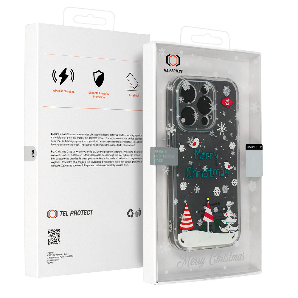 TEL PROTECT Christmas Case do Iphone 13 Pro Max Wzór 4 Clear