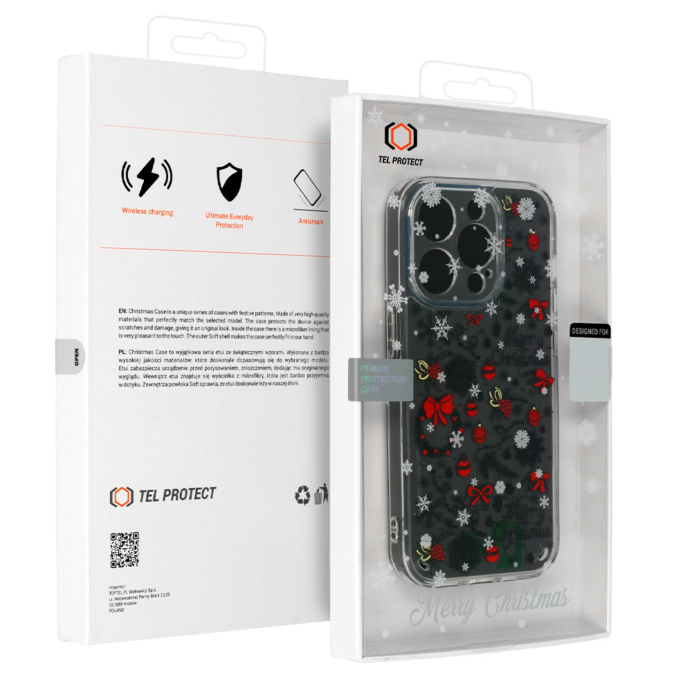 TEL PROTECT Christmas Case do Iphone 13 Pro Wzór 5 Clear
