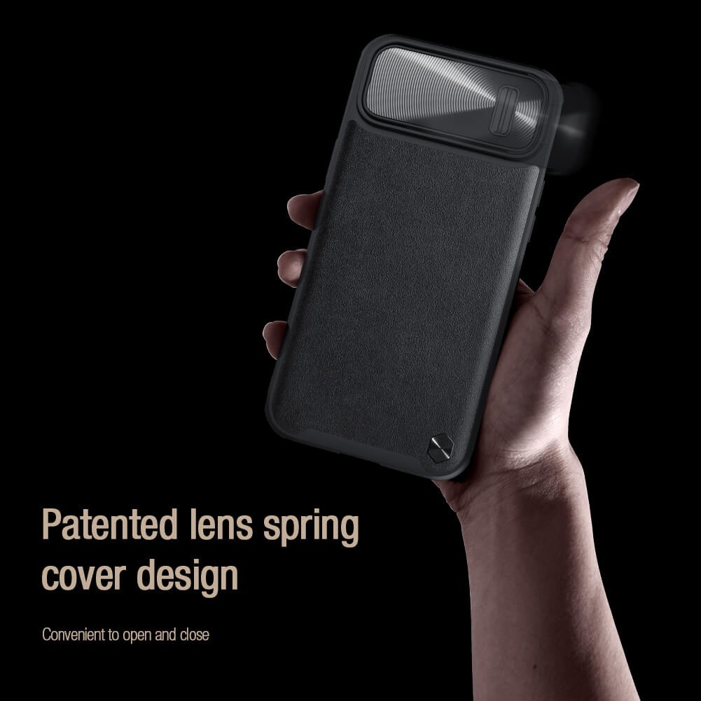 Kryt Nillkin CamShield S Leather Case for Apple iPhone 14 Plus , barva černá