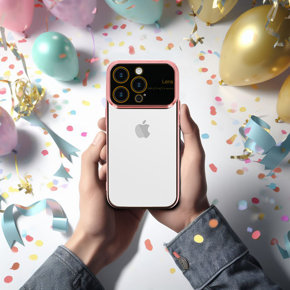 Electro Lens Case do Iphone 12 Pro Jasnoróżowy