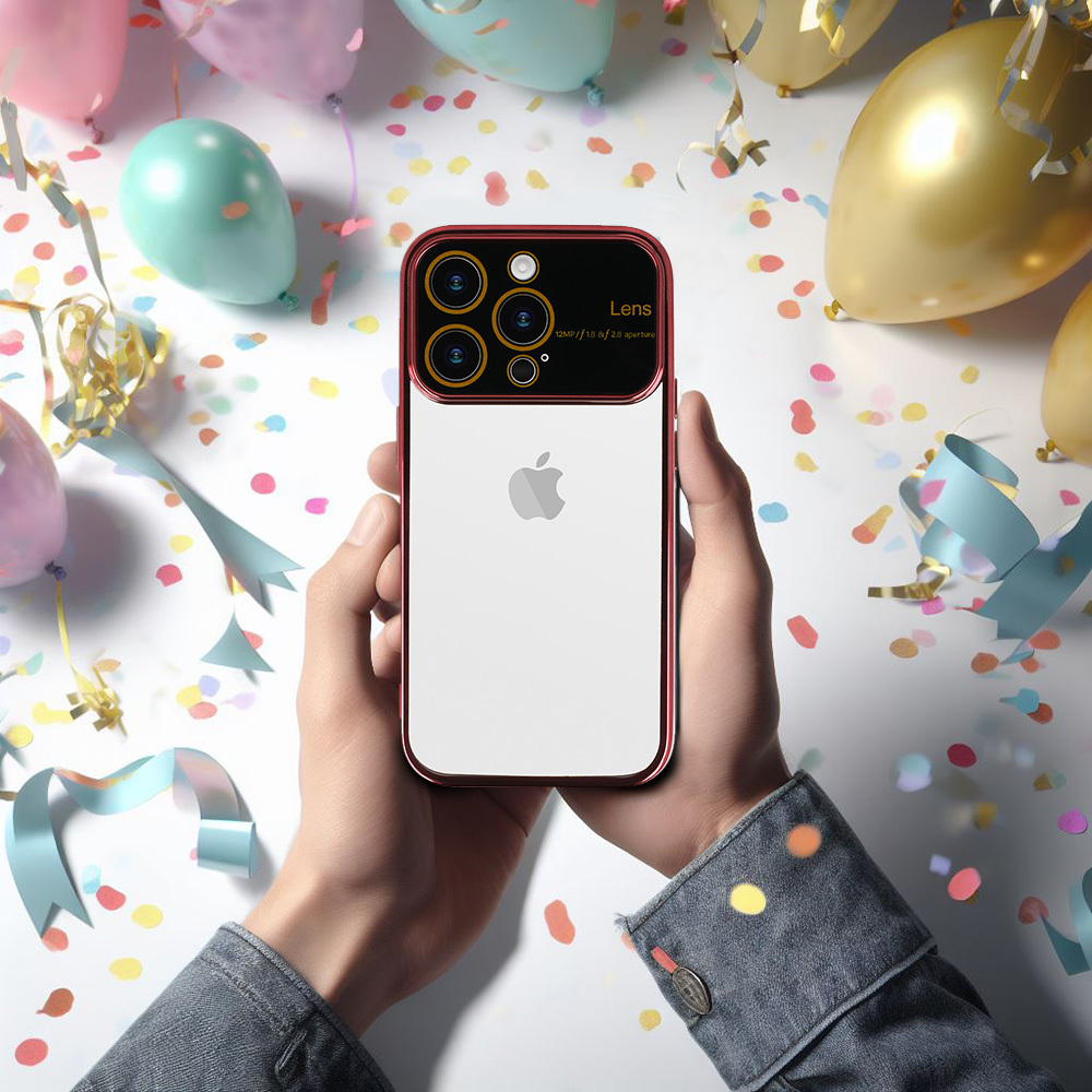 Electro Lens Case do Iphone 13 Pro Max Wiśniowy