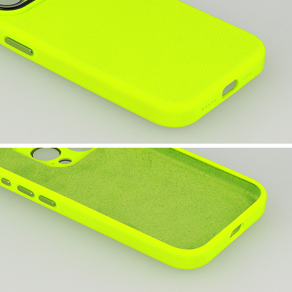 Tel Protect Lichi Soft Case do Iphone 15 Pro limonka