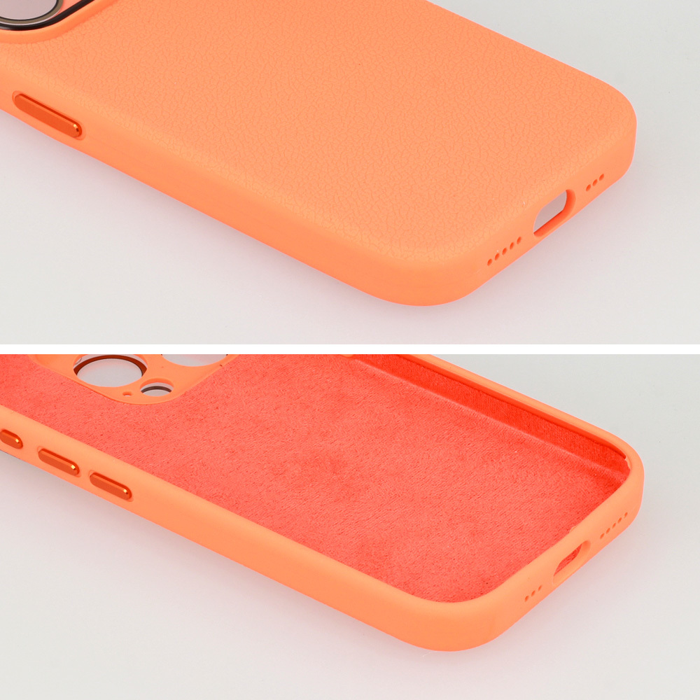 Tel Protect Lichi Soft Case do Iphone 15 Pro Max pomarańczowy