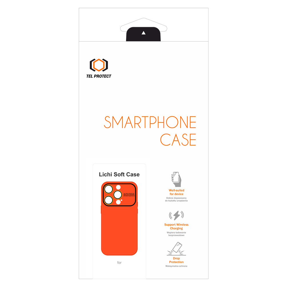 Tel Protect Lichi Soft Case do Iphone 15 Pro pomarańczowy