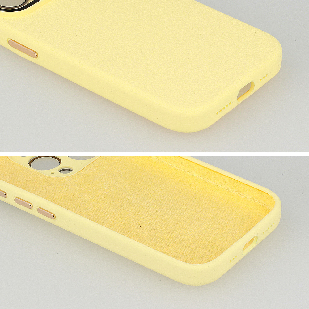 Tel Protect Lichi Soft Case do Iphone 15 Pro żółty