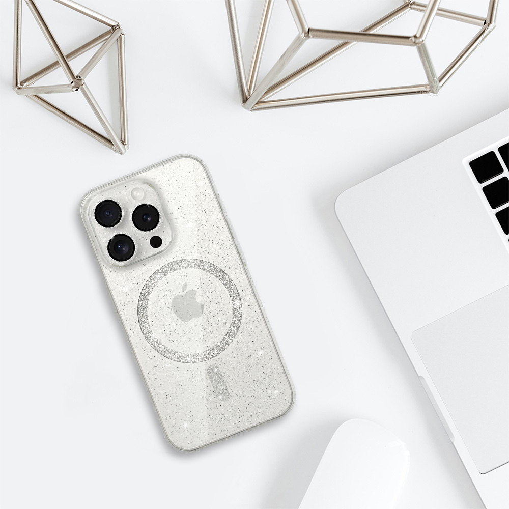 Glitter Magsafe Case do Iphone 14 przezroczysty