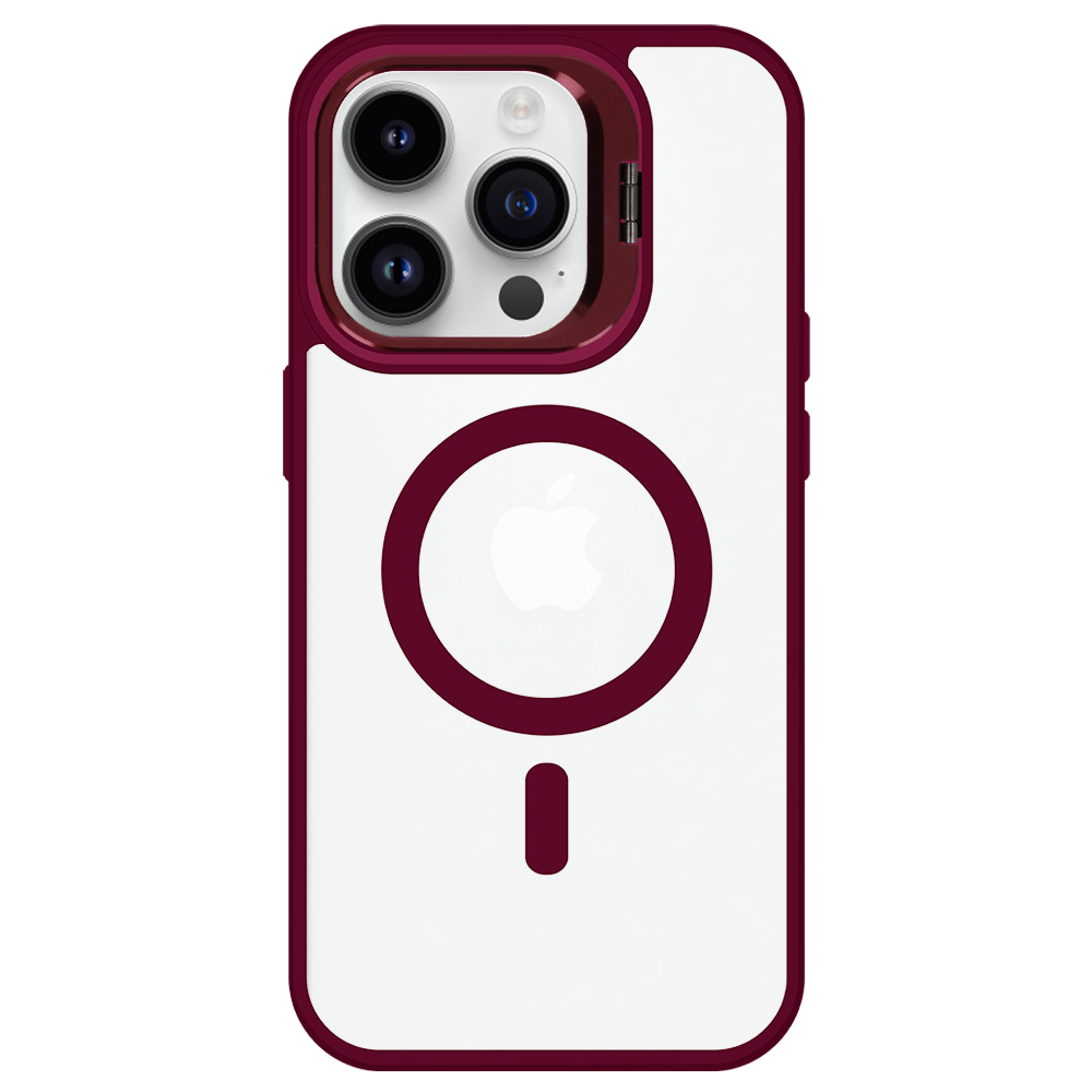 Tel Protect Kickstand Magsafe Case do Iphone 14 burgundowy