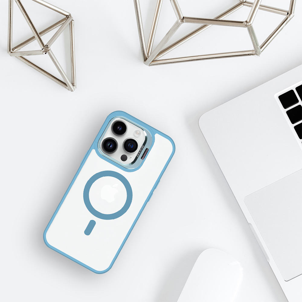 Tel Protect Kickstand Magsafe Case do Iphone 15 Plus niebieski