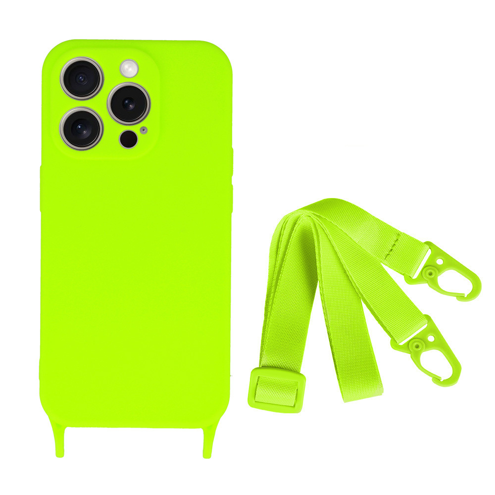 Strap Silicone Case do Iphone 14 Pro Max wzór 2 limonka