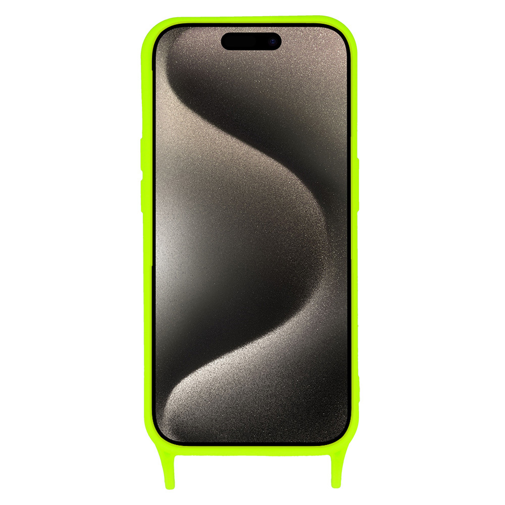 Strap Silicone Case do Iphone 15 Pro Max wzór 2 limonka