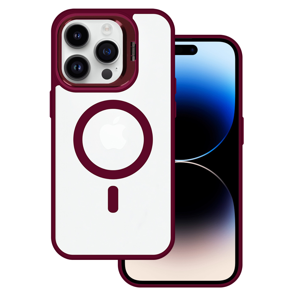 Tel Protect Kickstand Magsafe Case do Iphone 14 Pro Max burgundowy