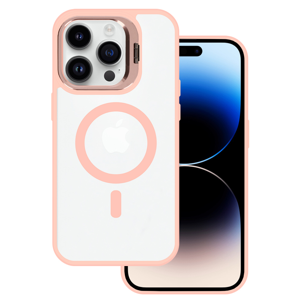 Tel Protect Kickstand Magsafe Case do Iphone 15 Pro Max jasnoróżowy