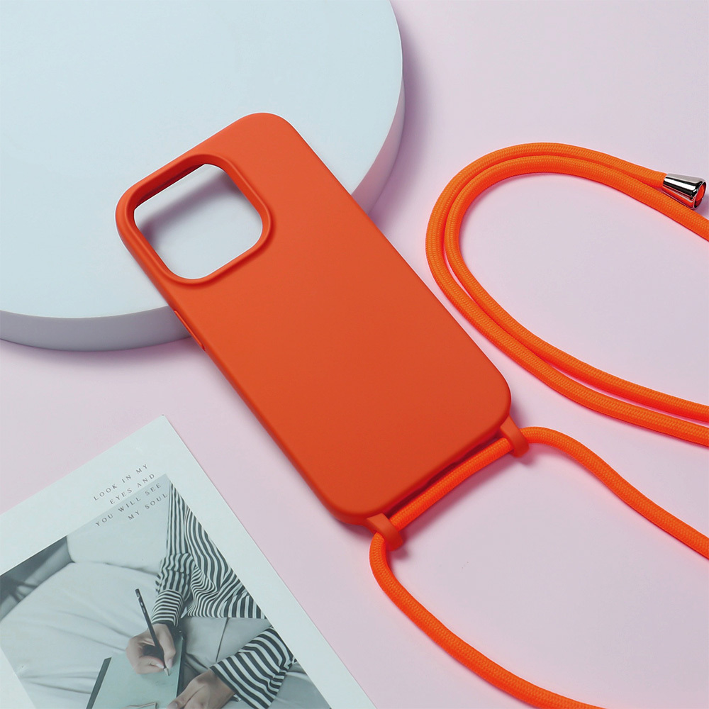 Strap Silicone Case do Iphone 11 wzór 1 pomarańczowy
