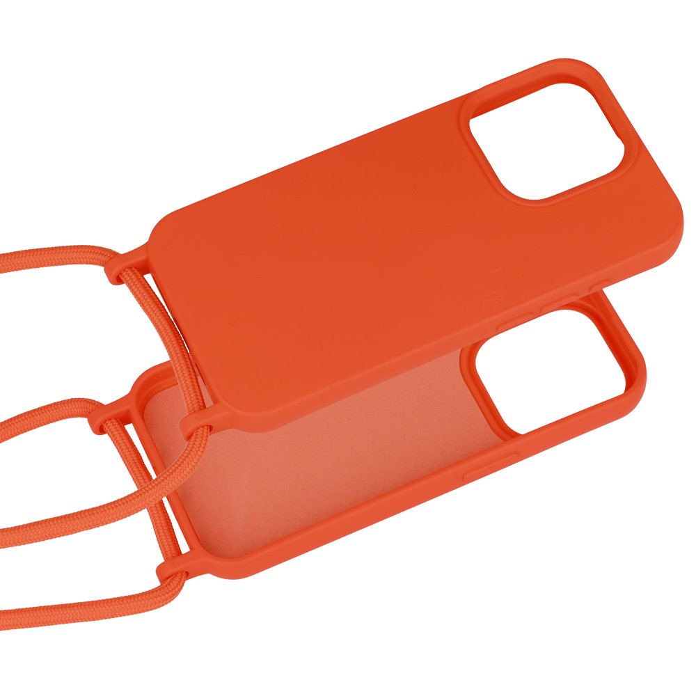 Strap Silicone Case do Iphone 14 Pro wzór 1 pomarańczowy