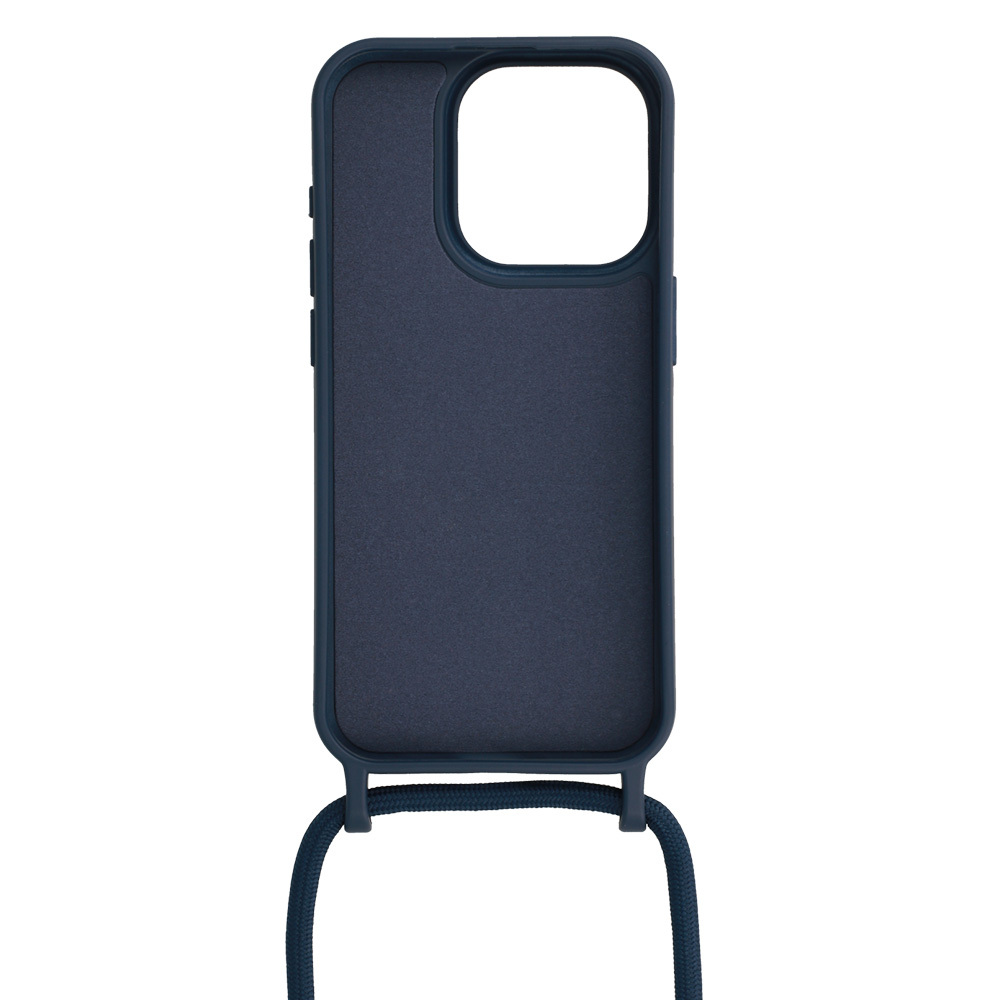 Strap Silicone Case do Iphone 15 Pro wzór 1 granatowy
