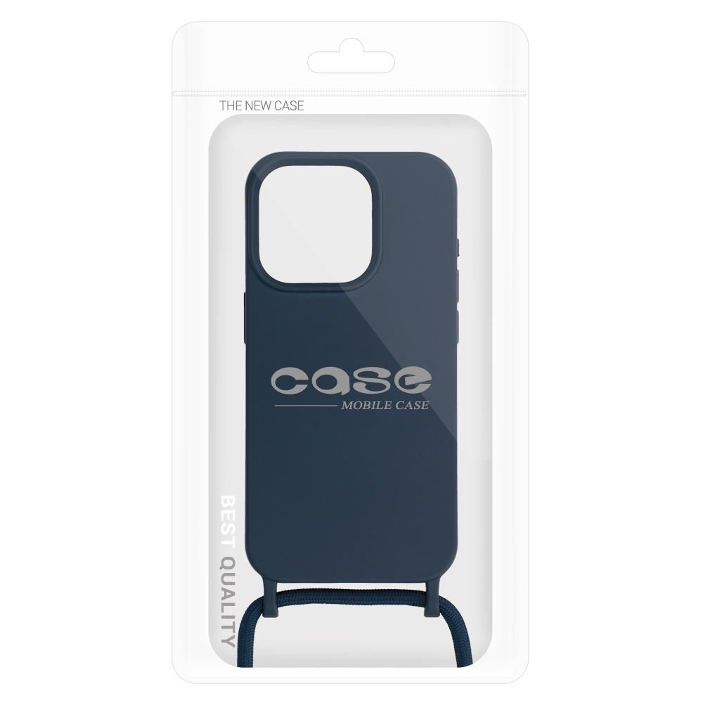 Strap Silicone Case do Iphone 15 Pro wzór 1 granatowy