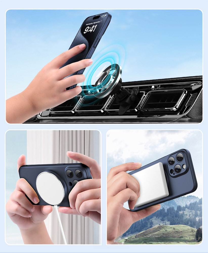 Tel Protect Magnetic Elipse Case do Iphone 15 Plus czarny