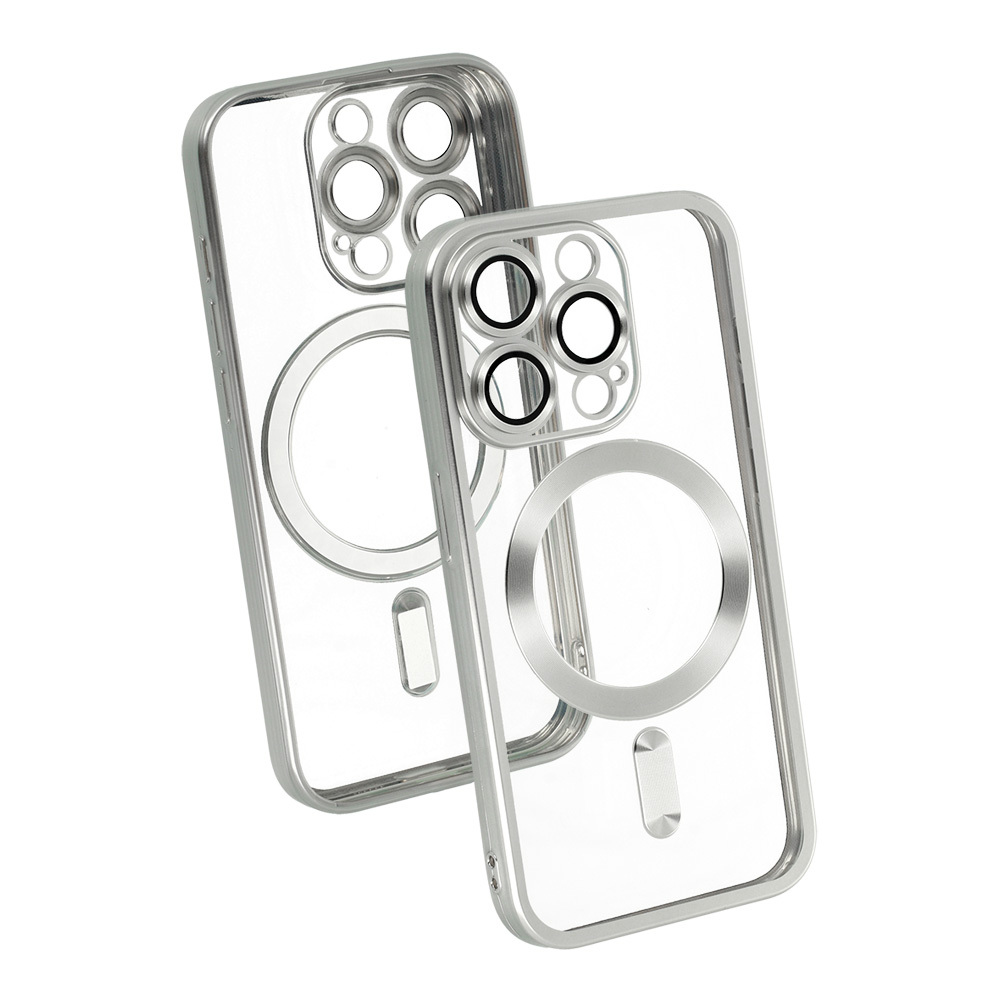 Kryt Metallic Magsafe pro Apple iPhone 14 , barva stříbrná