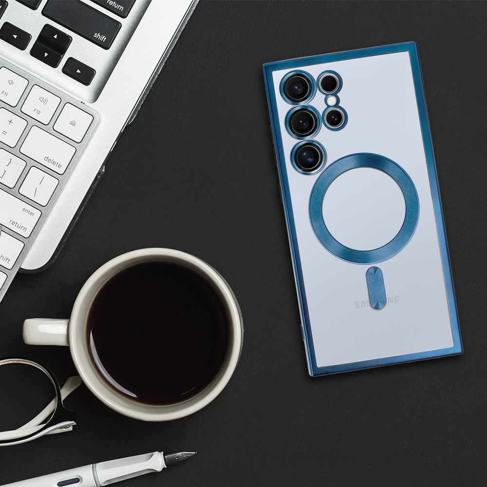 Kryt Metallic Magsafe pro Samsung Galaxy S24 Ultra , barva modrá