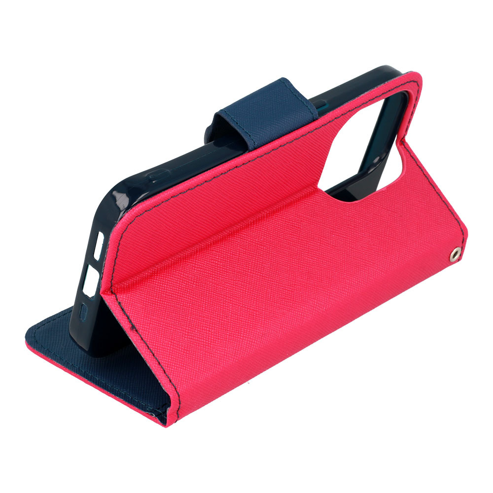 Knížkové pouzdro Fancy pro Samsung Galaxy S21 Plus , barva růžová-modrá