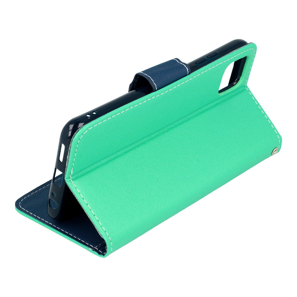 Knížkové pouzdro Fancy pro Samsung Galaxy S21 Ultra , barva mátová-, barva modrá