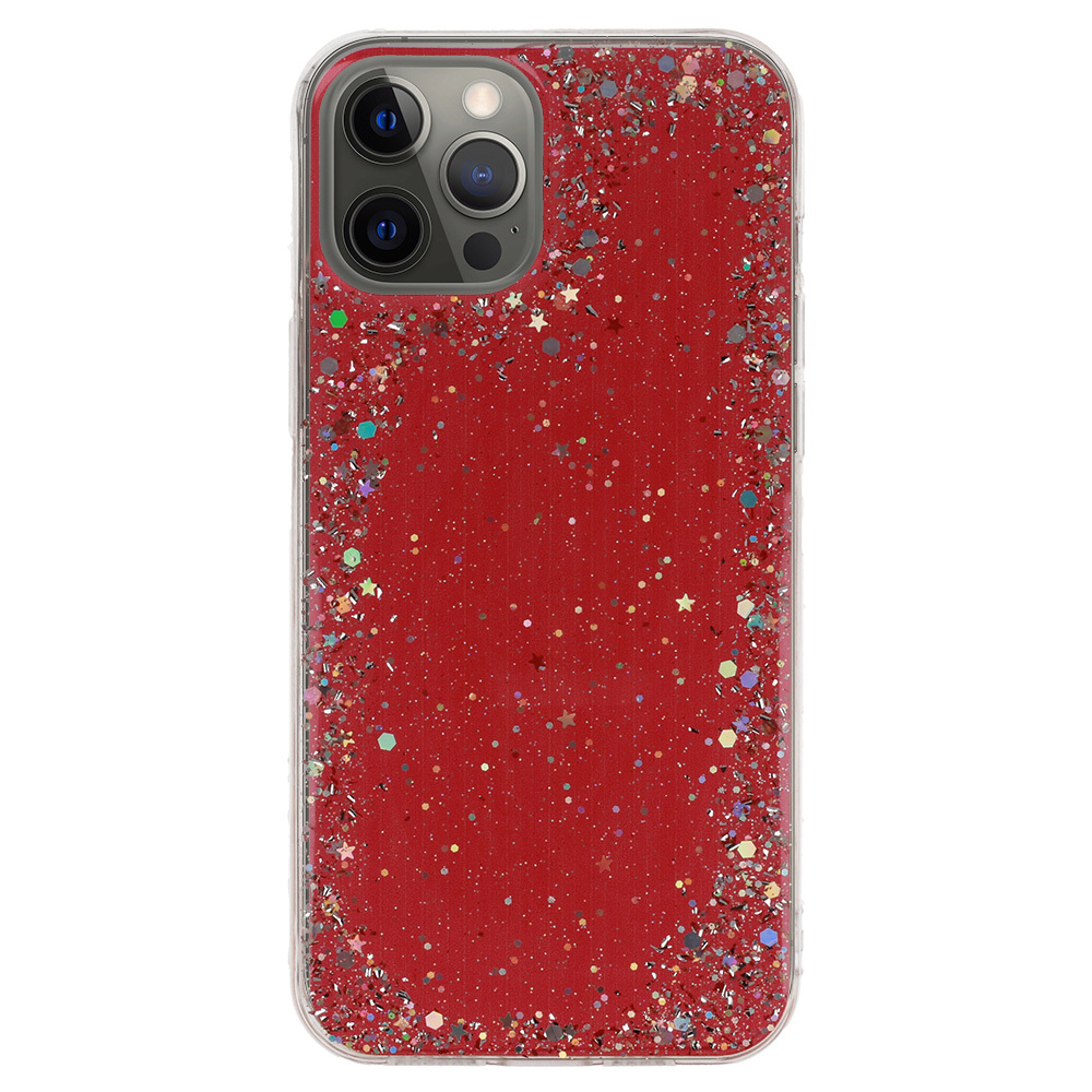 Kryt třpytivý Brilliant pro Apple iPhone 12 Pro Max , barva červená