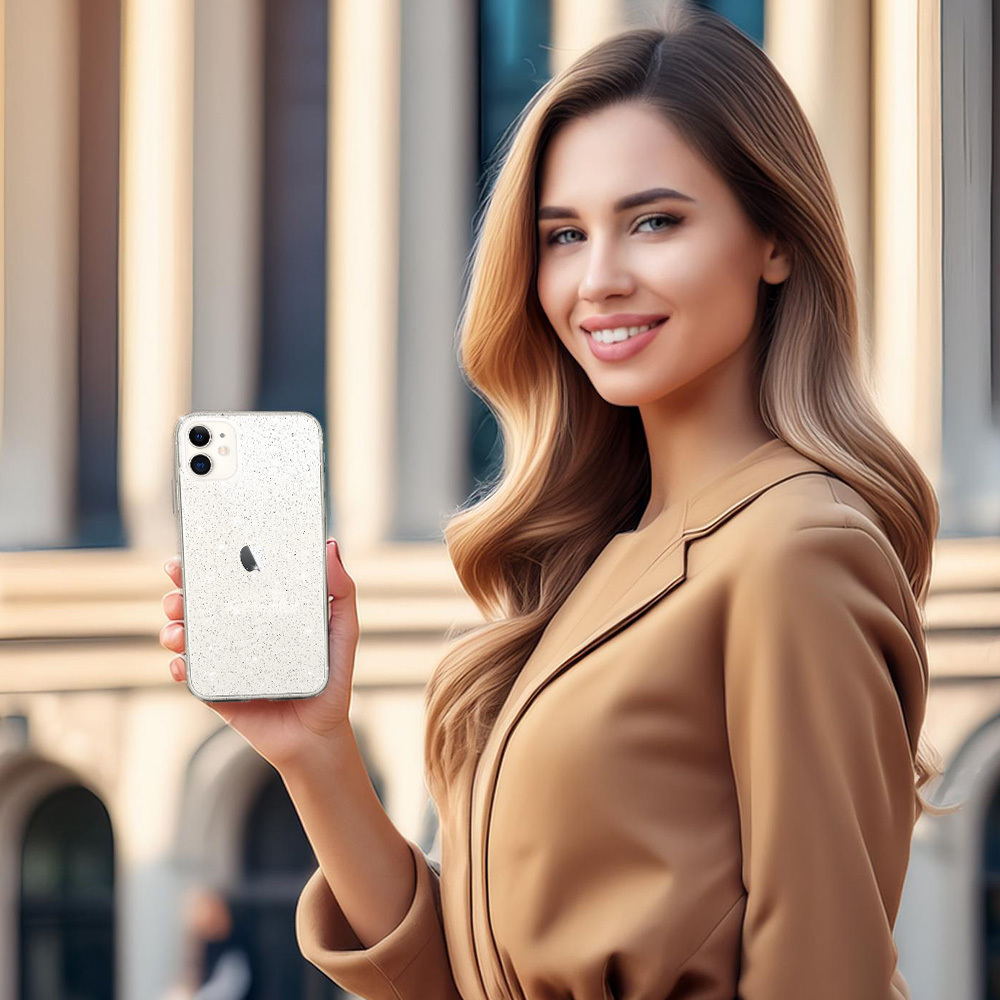 Kryt Glitter pro Apple iPhone 11 , barva stříbrná