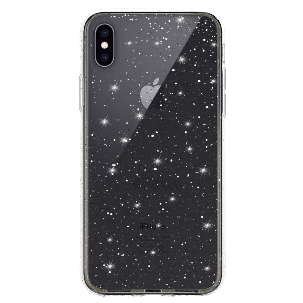 Kryt Glitter pro Apple iPhone X/XS (5,8") , barva stříbrná