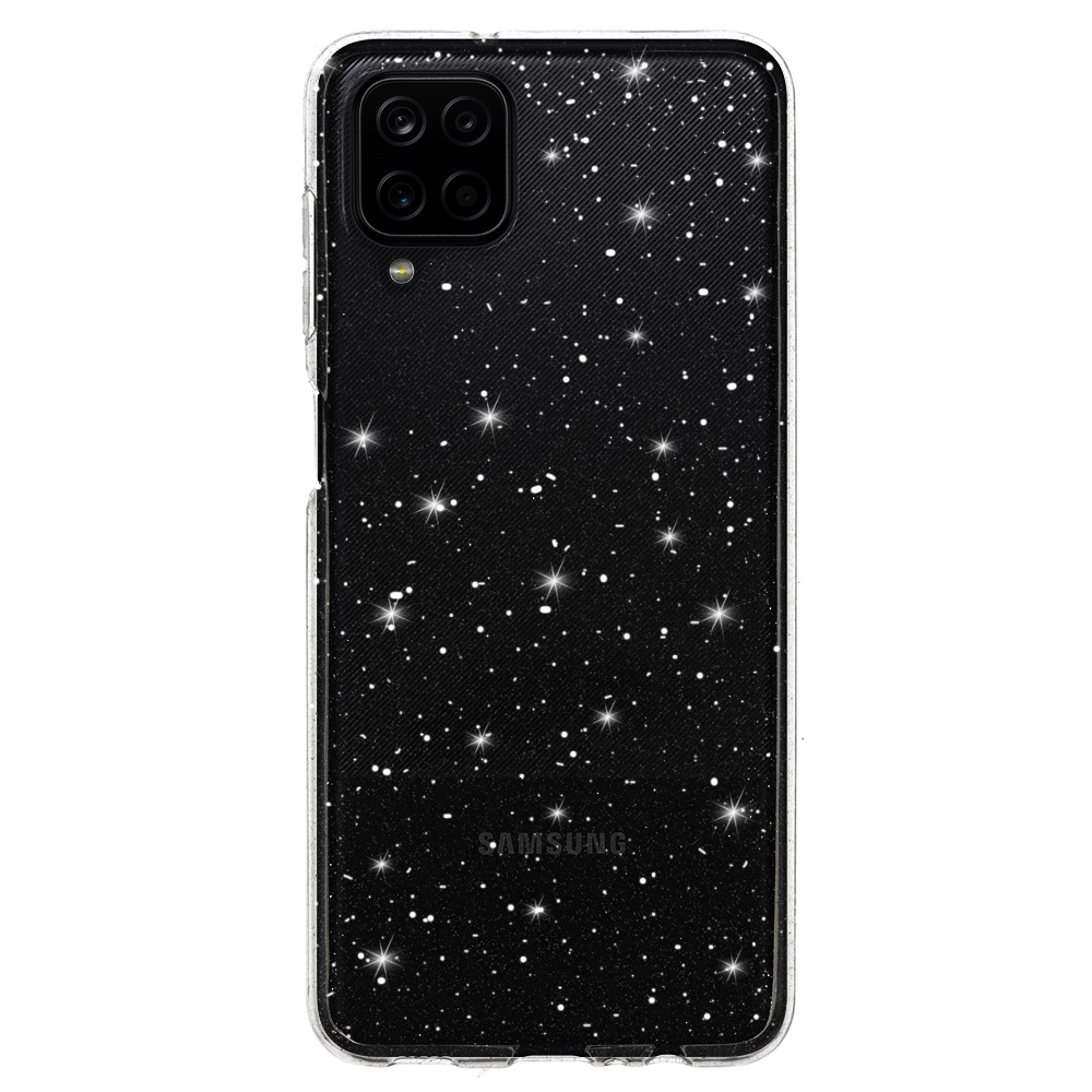 Kryt Glitter pro Samsung Galaxy A12 , barva stříbrná