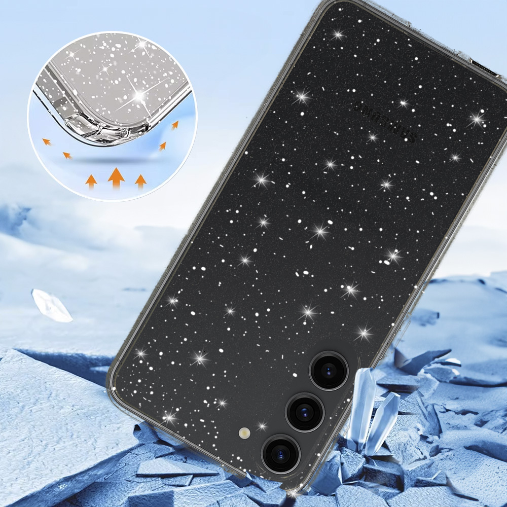 Kryt Glitter pro Samsung Galaxy S23 , barva stříbrná