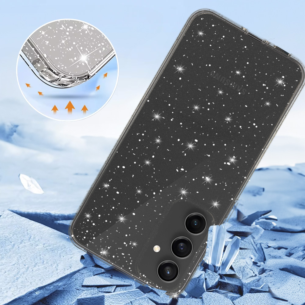 Kryt Glitter pro Samsung Galaxy S23 FE , barva stříbrná