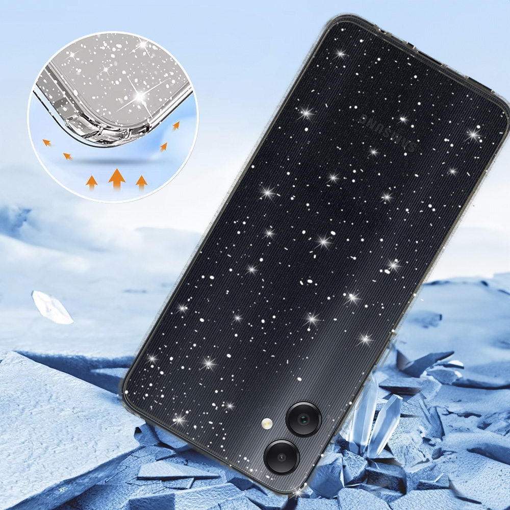 Kryt Glitter pro Samsung Galaxy A05 , barva stříbrná