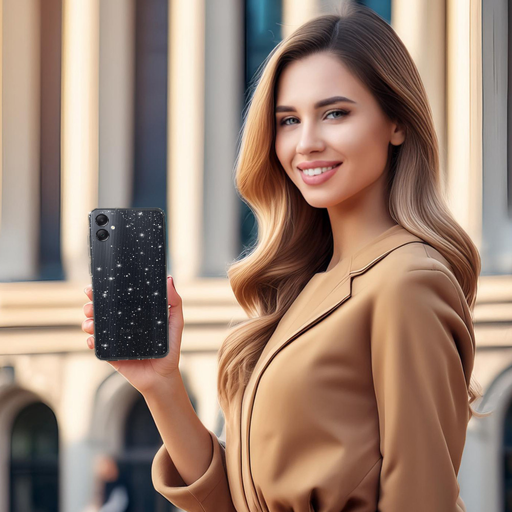 Kryt Glitter pro Samsung Galaxy A05 , barva stříbrná