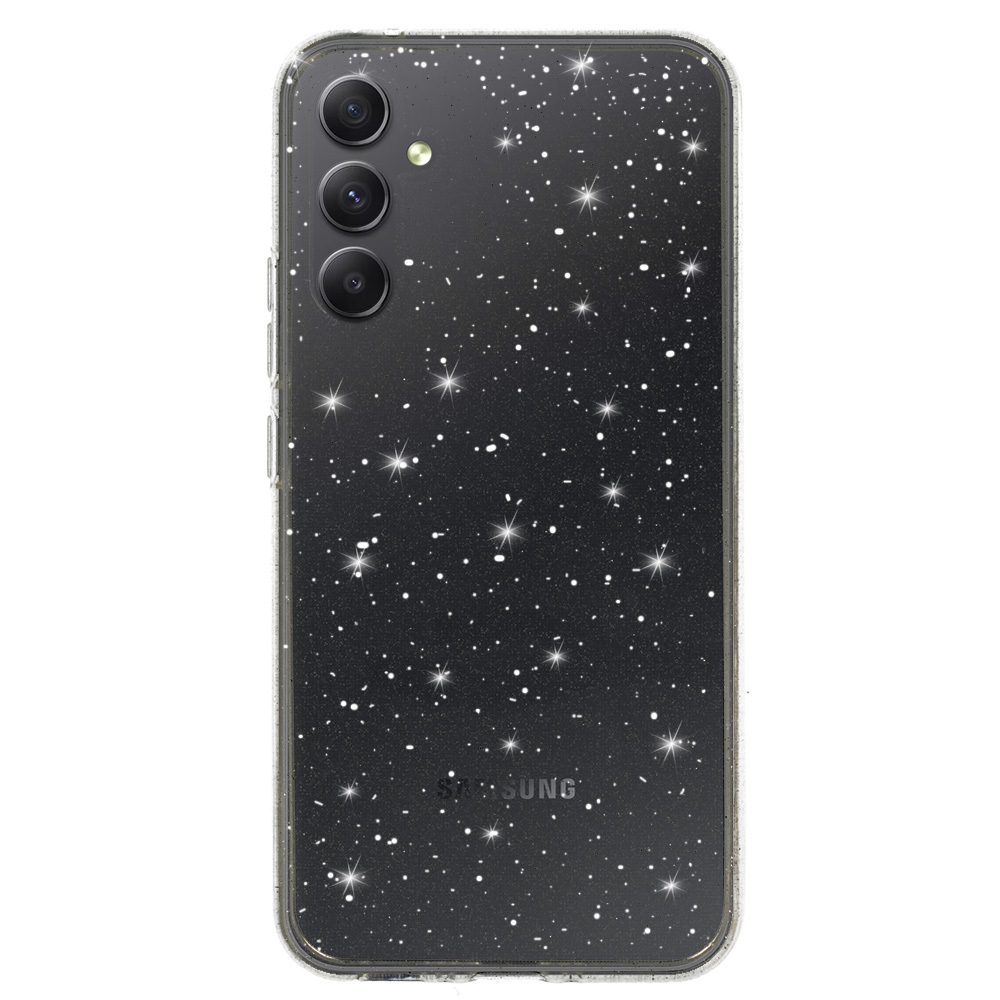 Kryt Glitter pro Samsung Galaxy A34 5G , barva stříbrná