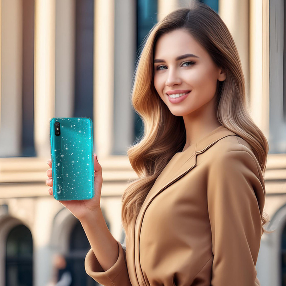 Kryt Glitter pro Xiaomi Redmi 9A , barva stříbrná