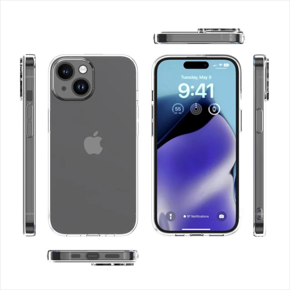 Kryt ClearCase pro Apple iPhone 15 Plus , barva čirá