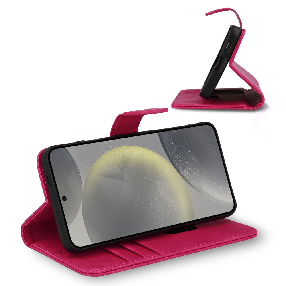 Knížkové pouzdro Wonder Fancy pro Samsung Galaxy S24 fuchsia