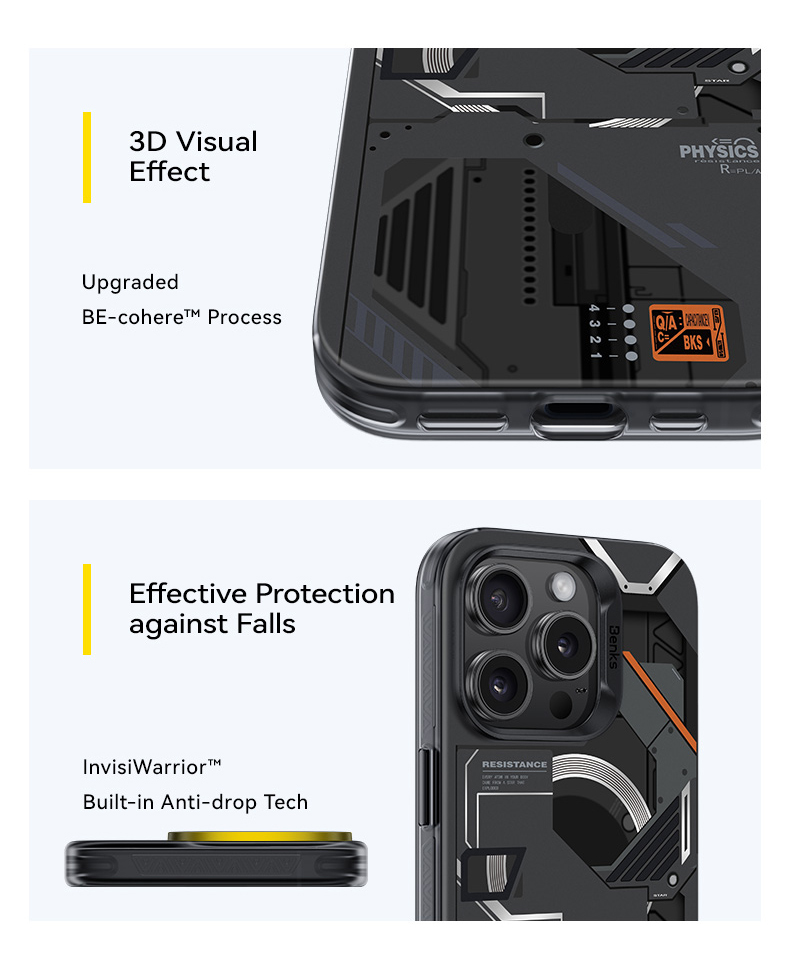 Benks Magnetic Mecha Series Case for Apple iPhone 15 Pro Max , barva bílá