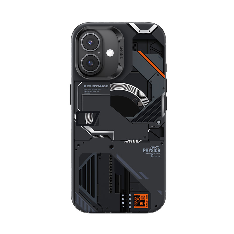 Benks Magnetic Mecha Series Case for Apple iPhone 16 Plus , barva černá