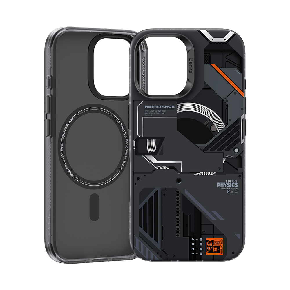 Benks Magnetic Mecha Series Case for Apple iPhone 16 Plus , barva černá